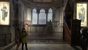 Kariye Cami'nde perdeleme sistemi hazır