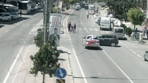 Kazadan kurtulma anı MOBESE kamerasına yansıdı