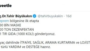 Kocaeli'den deprem bölgesine maske, dezenfektan ve gıda yardımı