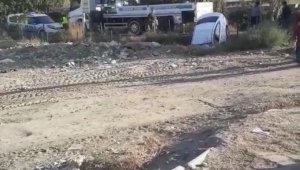 Kontrolden çıkan araç sulama kanalına uçtu: 1 yaralı