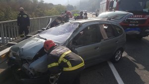 Ordu'da otomobil takla attı: 4 yaralı