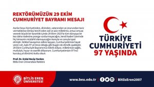 Rektör Yardım'dan Cumhuriyet Bayramı mesajı