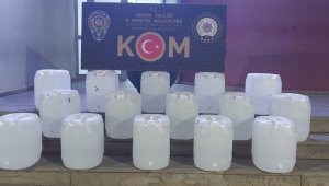 Sahte alkol yapımında kullanılan 450 litre etil alkol ele geçirildi