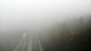 Sisle kaplanan Bolu Dağı havadan görüntülendi