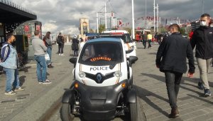 Taksim'de drone destekli korona virüs denetimi yapıldı