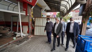 Tarihi Üzüm Pazarı'nda restorasyon çalışmaları başladı