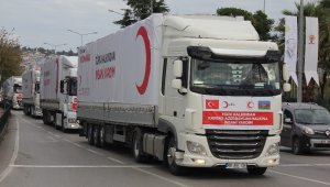 Türkiye'den Azerbaycan'a 11 tır yardım