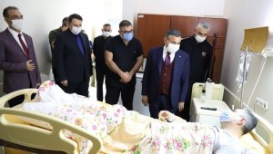 Vali Atay, Kaymakam Öztürk'e geçmiş olsun ziyaretinde bulundu
