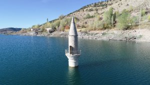Yaşanan kuraklığı minareye bakıp ölçüyorlar