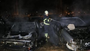 Adana'da araç hurdalığında yangın