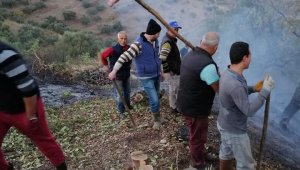 Dumanı gören dağa koştu, yangın kısa sürede söndürüldü