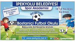 İpekyolu Belediyesi Bostaniçi Futbol Okulu açılıyor