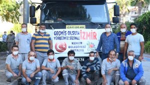Kemer'den İzmir'e yardım tırı