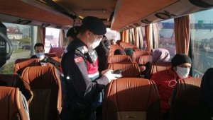 Kuzey Marmara Otoyolu'nda şehirlerarası otobüslere covid denetimi