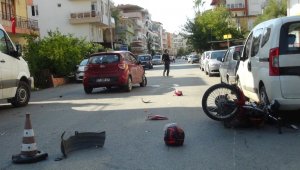 Manavgat'ta motosiklet kazası: 2 yaralı