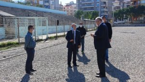 Salihli'de İsmail Doğan Erdinç Stadı yenileniyor