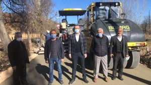 Simav'da ilk defa beton yol uygulaması