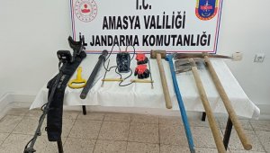 Amasya'da arkeolojik sit alanında kaçak kazıya 6 gözaltı