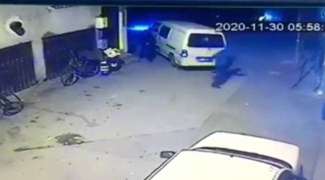 Arabasını çalan hırsızı böyle kovaladı