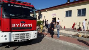 Balıkesir'de cezaevinin çamaşırhanesinde yangın çıktı