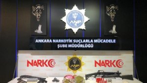 Başkent'te narkotik operasyonunda ele geçirilen malzemeler sergilendi