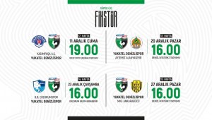 Denizlispor'un 4 haftalık maç tarihleri belli oldu