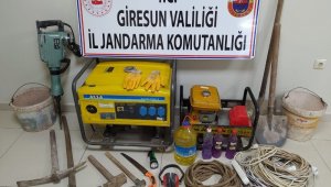 Giresun'da izinsiz kazıya suçüstü