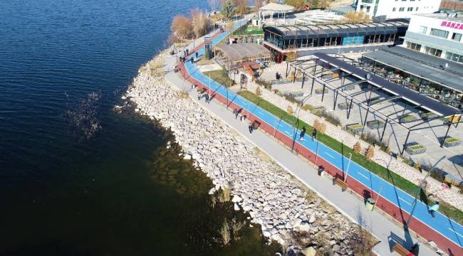 Gölbaşı Belediyesi 1. Etap bisiklet yolunu tamamladı