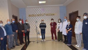 Hastaneye oksijen cihazı bağışladı