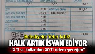 İzmir'de su faturaları halkı isyan ettirdi!