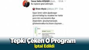 İzmir'de Tepki Çeken Mizah Programı İptal Edildi