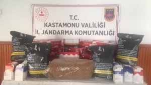 Kastamonu'da jandarma ekiplerinden kaçak tütün operasyonu