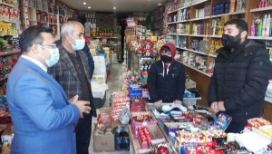 Kaymakam Dinç ve Başkan Ensari'den esnaf ziyareti