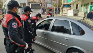 Kısıtlama kapsamında denetimler gün boyu sürdü