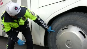 Mersin'de yolcu otobüslerine kış denetimi