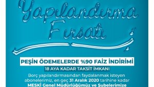 MESKİ su faturası borçlarını yapılandırıyor