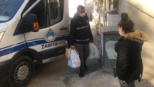 Osmangazi zabıtasından karantinadaki ailelere alışveriş desteği