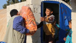 Savaş mağdurlarına 470 ton sebze ve meyve