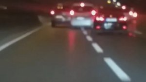 TEM Otoyolu'nda "makas" terörü kamerada
