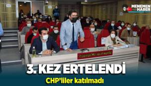 Menemen Belediyesi'nde CHP'liler katılmadı kura çekimi 3.kez ertelendi