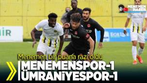 Menemenspor 1 puana razı oldu TFF 1. Lig: Menemenspor: 1 - Ümraniyespor: 1