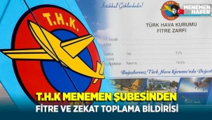 Türk Hava Kurumu Menemen Şubesinden Fitre ve Zekat Toplama Bildirisi