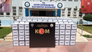 Menemen'de 6milyon 150 bin adet boş makaron ele geçirildi