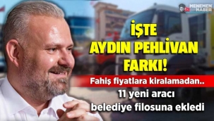 İşte Aydın Pehlivan Farkı, Menemen Belediye Araç Filosuna 11 yeni araç ekledi