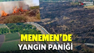 Menemen'de yangın paniği