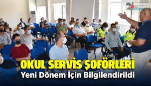 Menemen'de okul servis şoförleri yeni dönem için bilgilendirildi