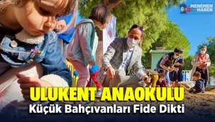 Ulukent Anaokulu küçük bahçıvanları fide dikti