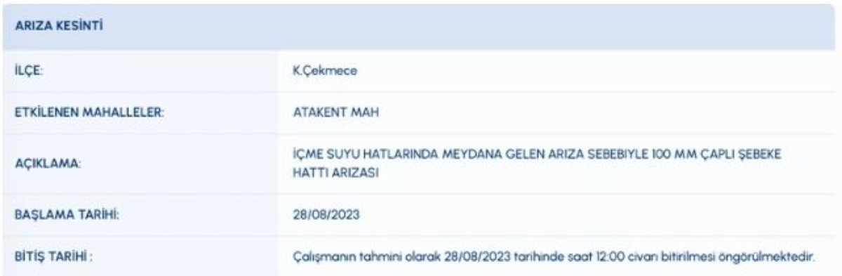 İSKİ su kesintisi yaşanacak ilçeler