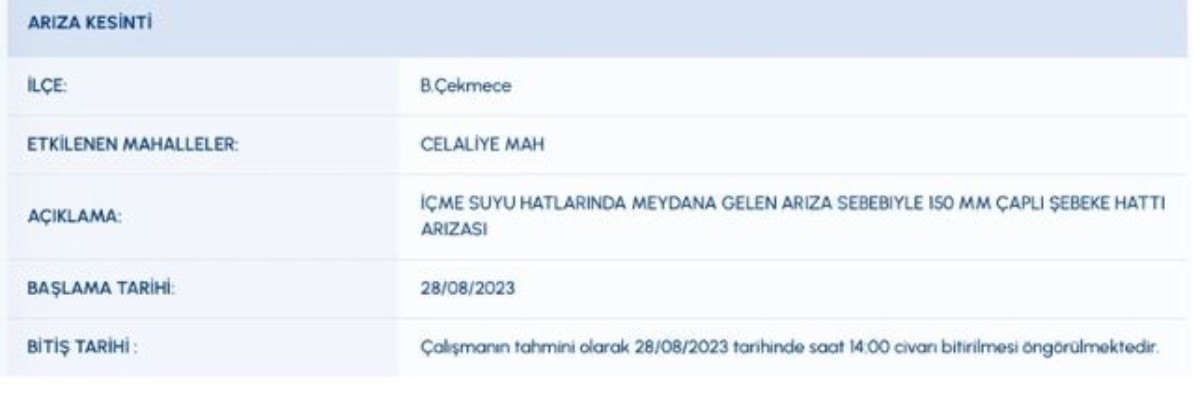İSKİ su kesintisi yaşanacak ilçeler