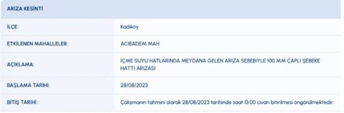İSKİ su kesintisi yaşanacak ilçeler
